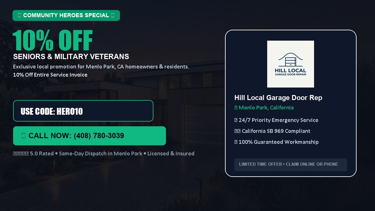 10% OFF Senior Citizens (65+) & Military / Veteran Community Discount in Menlo Park, CA